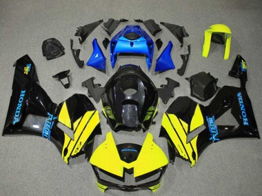 2013-2023 Honda CBR600RR Motorcycle Fairings - Blue Yellow Glossy Black
