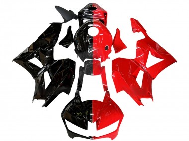 2013-2023 Honda CBR600RR Motorcycle Fairings - Glossy Black Red Split