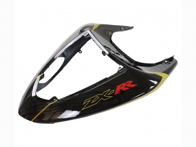 2006-2007 Kawasaki ZX10R Motorcycle Fairings - Black Red Gold BACARDI