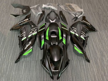 2016-2020 Kawasaki ZX10R Motorcycle Fairings - Matte Black Green White Ninja