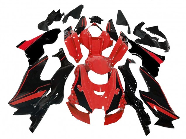 2021-2026 Kawasaki ZX10R Motorcycle Fairings - Red Glossy Black