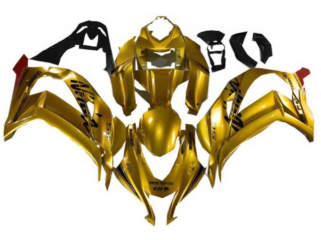 2021-2026 Kawasaki ZX10R Motorcycle Fairings - Gold Black