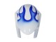2006-2007 Suzuki GSXR 600 / GSXR 750 Motorcycle Fairings - White Blue Flame