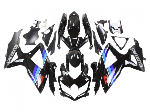 2008-2010 Suzuki GSXR 600 / GSXR 750 Motorcycle Fairings - Glossy Black Blue