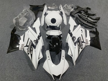 2019-2021 Yamaha YZF R3/R25 Motorcycle Fairings - White Glossy Black