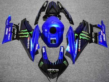 2022-2024 Yamaha YZF R3/R25 Motorcycle Fairings - Blue Green Black Monster ENEOS Yamalube