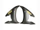 2006-2009 Yamaha YZF R6S Motorcycle Fairings - Glossy Black Matte Black Gold Decals