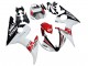 2006-2009 Yamaha YZF R6S Motorcycle Fairings - White Red Glossy Black Motul