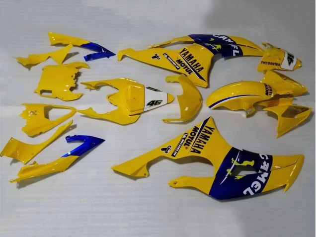 2008-2016 Yamaha YZF 600 R6 Motorcycle Fairings - Yellow Blue Camel Motul Michelin