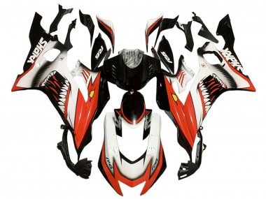 2017-2025 Yamaha YZF 600 R6 Motorcycle Fairings - White Red Black Shark