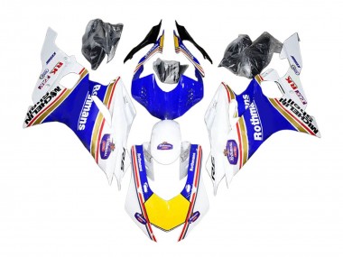 2017-2025 Yamaha YZF 600 R6 Motorcycle Fairings - White Blue Yellow Rothmans