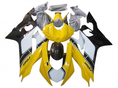 2017-2025 Yamaha YZF 600 R6 Motorcycle Fairings - White Yellow Glossy Black