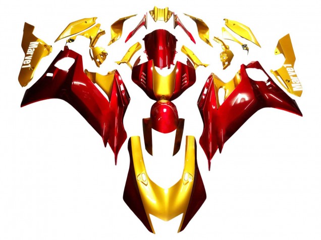2017-2025 Yamaha YZF 600 R6 Motorcycle Fairings - Gold Red