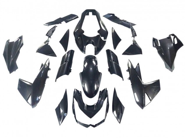 2010-2013 Kawasaki Z1000 Motorcycle Fairings - Black Carbon Fiber