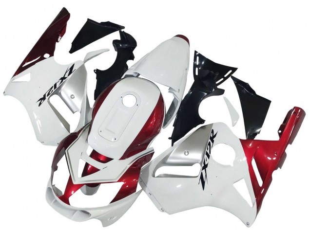 2002-2006 Kawasaki ZX12R Motorcycle Fairings - White Red Black