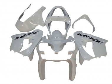 2002-2003 Kawasaki ZX9R Motorcycle Fairings - White Black Decal