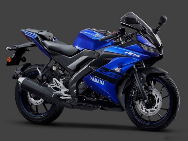 2018-2024 Yamaha YZF R15 Motorcycle Fairings - Blue Black White