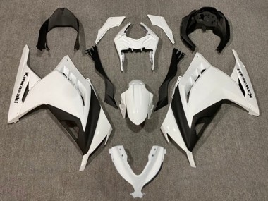 2013-2024 Kawasaki EX300 Motorcycle Fairings - Pearl White Black