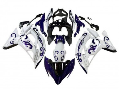 2017-2019 Kawasaki Ninja 650 EX650 Motorcycle Fairings - White Dark Blue Black
