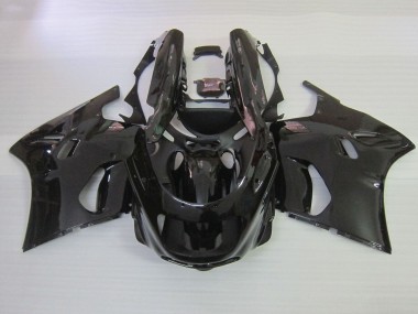 1990-1992 Kawasaki ZZR1100 Motorcycle Fairings - Glossy Black