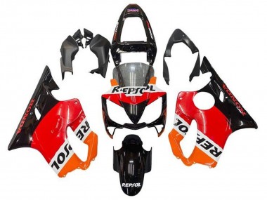 2001-2003 Honda CBR600 F4i Motorcycle Fairing - Orange White Red Glossy Black Repsol
