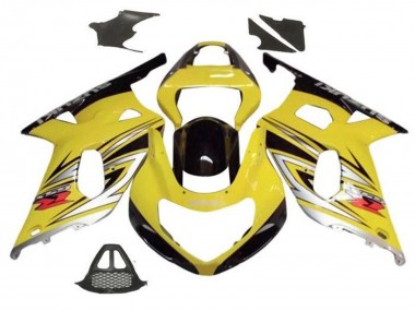 2000-2002 Suzuki GSXR1000 Motorcycle Fairings - Yellow Silver Glossy Black