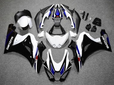 2017-2025 Suzuki GSXR1000 Motorcycle Fairings - White Blue Black