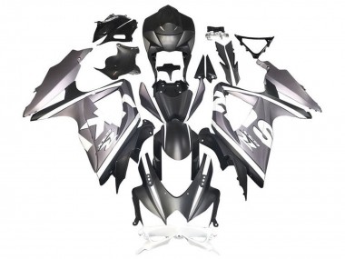 2008-2010 Suzuki GSXR 600 / GSXR 750 Motorcycle Fairings - Silver White Matte Black