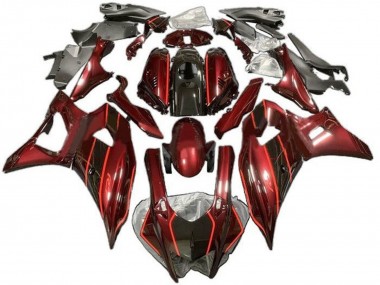 2021-2024 Yamaha YZF R7 Motorcycle Fairings - Dark Red Black