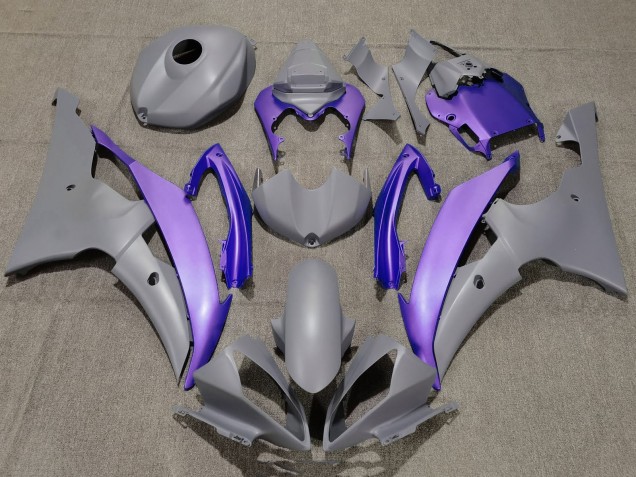 2008-2016 Yamaha YZF R6 Motorcycle Fairings - Grey Purple