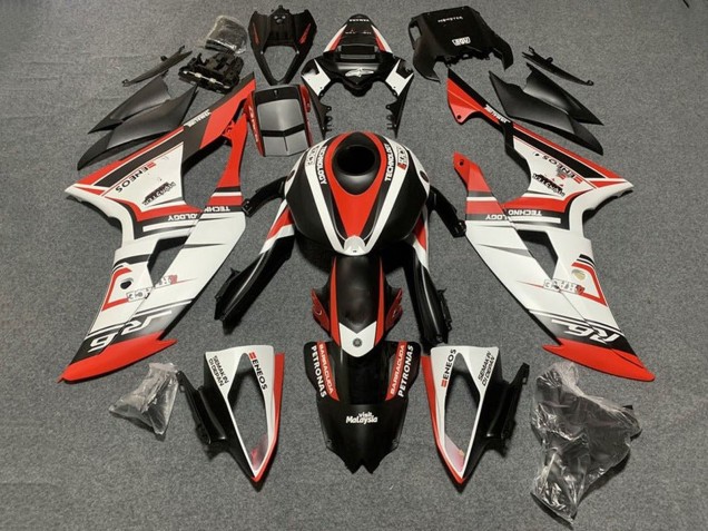 2008-2016 Yamaha YZF R6 Motorcycle Fairings - White Red Matte Black