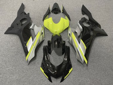 2017-2025 Yamaha YZF R6 Motorcycle Fairings - Grey Neon Yellow Glossy Black