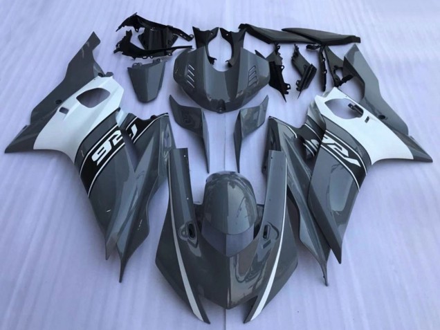 2017-2025 Yamaha YZF R6 Motorcycle Fairings - Dark Nardo Grey White Black