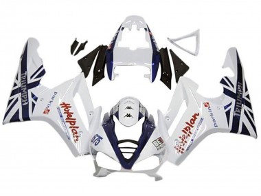 2009-2012 Triumph Daytona 675 Triple Motorcycle Fairings - White Dark Blue