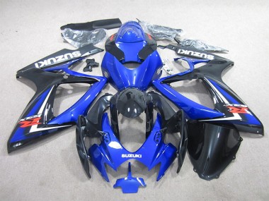 2006-2007 Suzuki GSXR 600 Motorcycle Fairing - Blue White Glossy Black Red