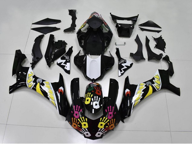 2015-2019 Yamaha YZF R1 Motorcycle Fairings - Black White Yellow Pink Shark