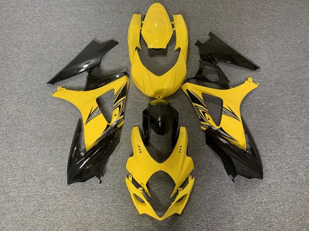 2007-2008 Black and Yellow Suzuki GSXR 1000 Motorcycle Fairings 2007-2008 Black and Yellow Suzuki GSXR 1000 Motorcycle Fairings
