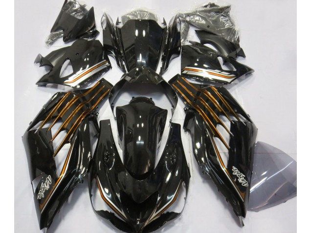 2012-2019 Gloss Black & Orange Kawasaki ZX14R Motorcycle Fairings 2012-2019 Gloss Black & Orange Kawasaki ZX14R Motorcycle Fairings